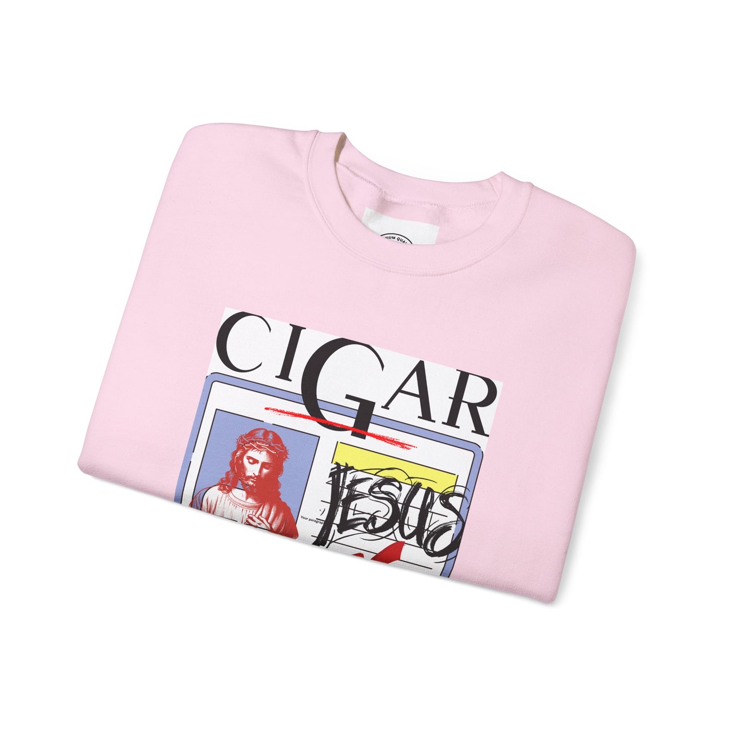 C.I.G.A.R. Jesus Sweatshirt, Funny Christian Sweater, Gospel Humor Crewneck, Unisex Pullover, Faith-Based Gift for Holidays