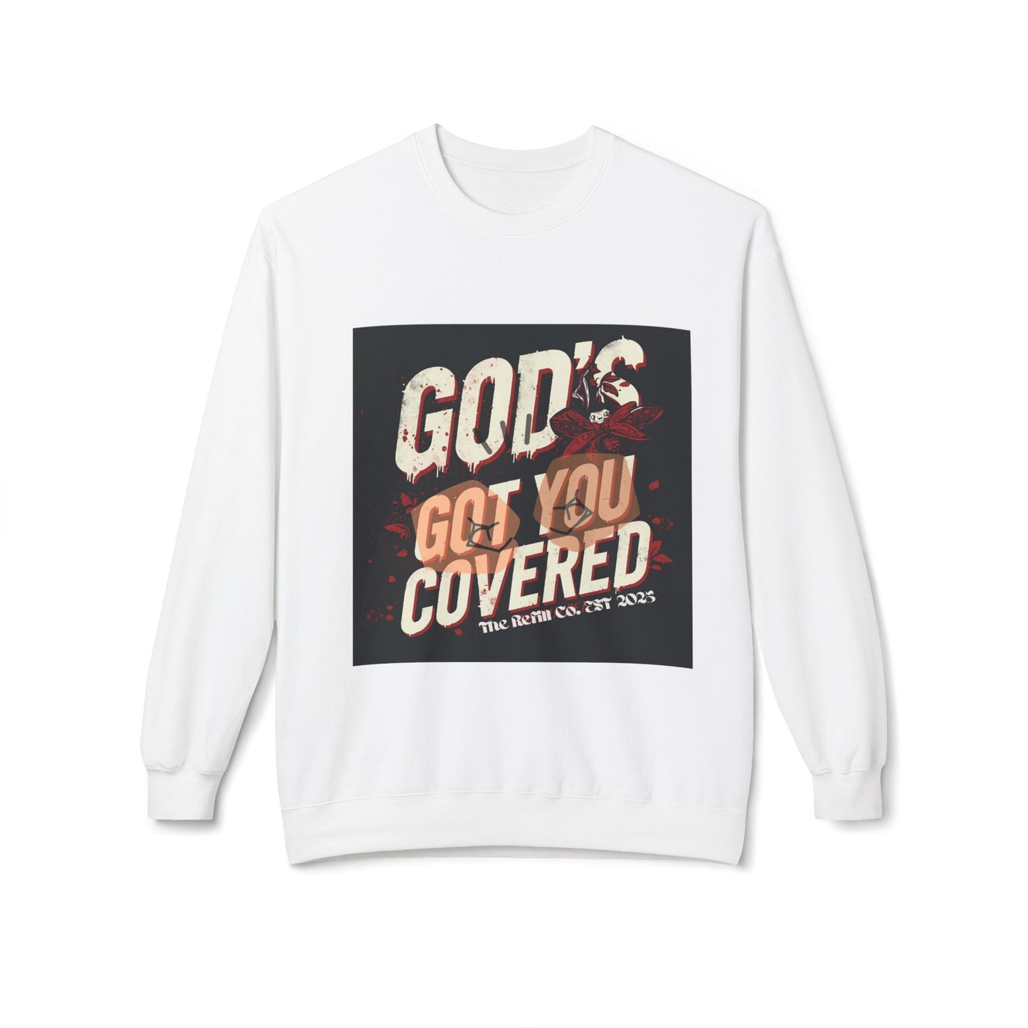 Vintage God’s Got You Covered Crewneck Sweatshirt, Faith-inspired Gift, Unisex Fleece, Cozy Christian Apparel, Spiritual Clothing