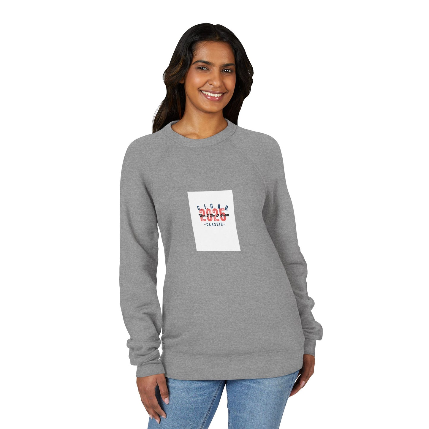 “C. I. G. A. R. (Can I Get A Refill?”) logo- Unisex Sponge Fleece Raglan Sweatshirt